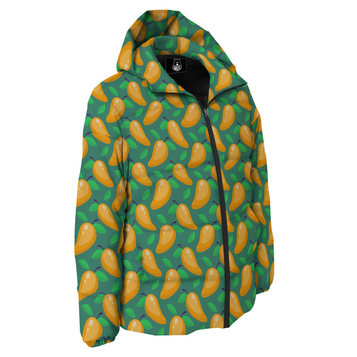 Ripe Mango Fruit Print Pattern Down Jacket-grizzshop