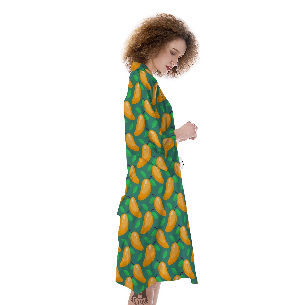 Ripe Mango Fruit Print Pattern Kimono-grizzshop