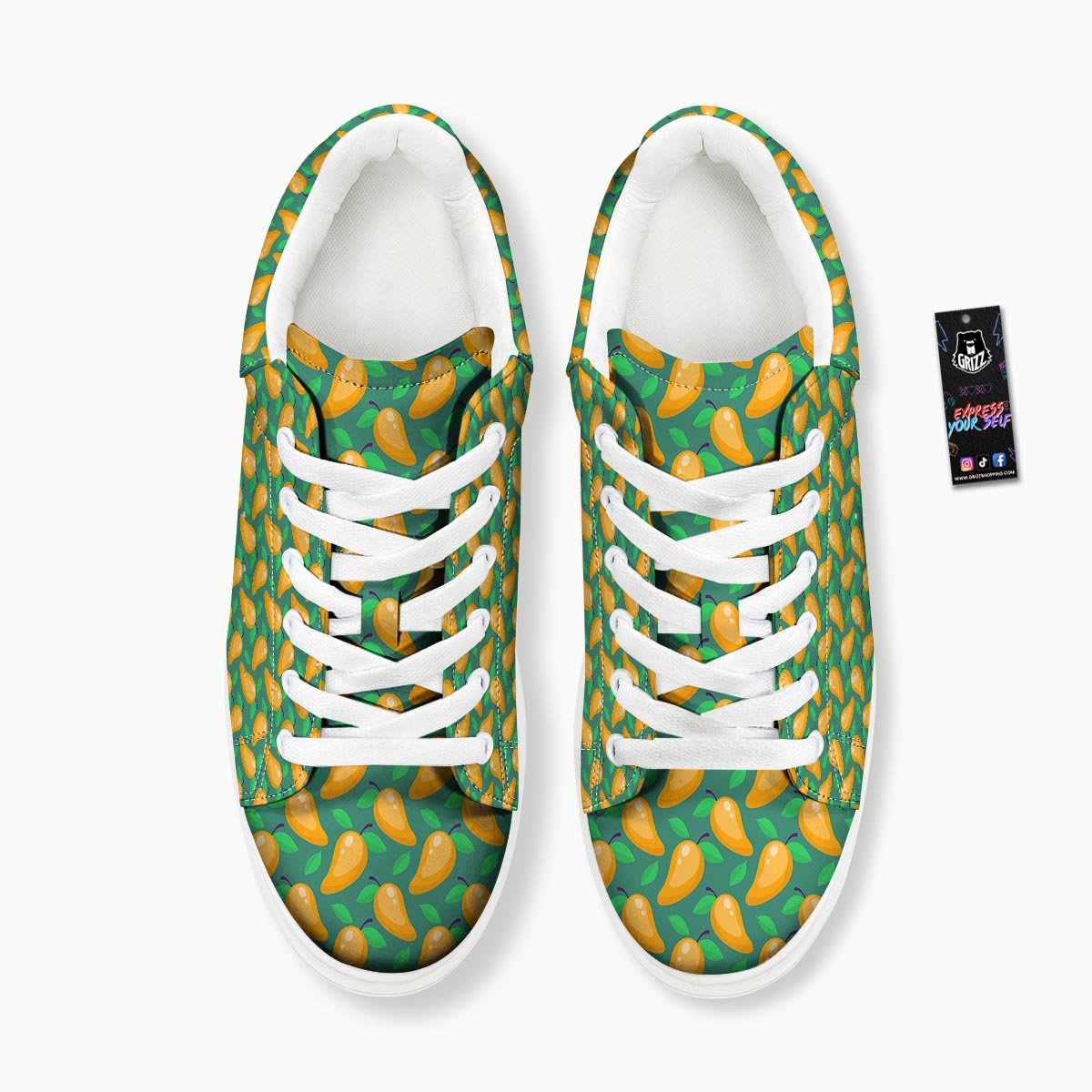 Ripe Mango Fruit Print Pattern Platform Shoes-grizzshop