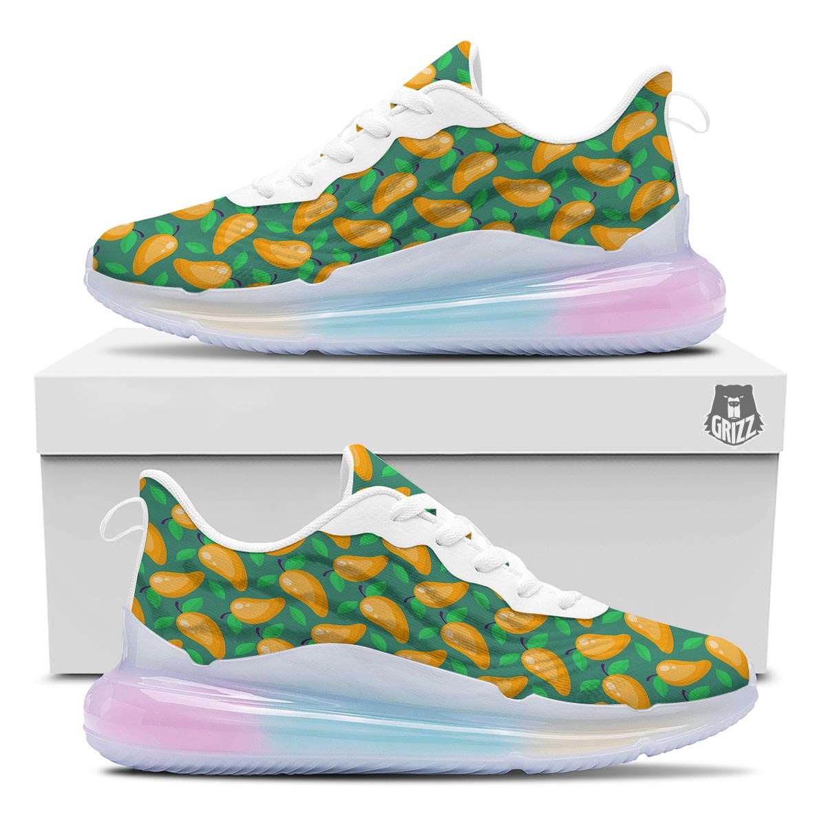 Ripe Mango Fruit Print Pattern Running Sneakers-grizzshop