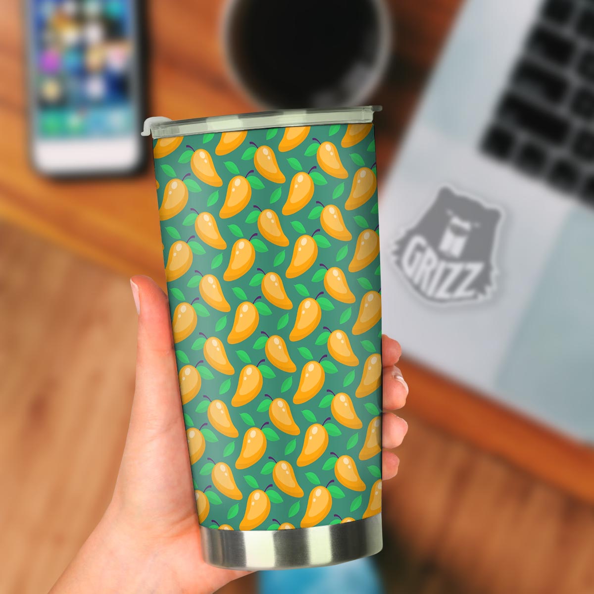Ripe Mango Fruit Print Pattern Tumbler-grizzshop