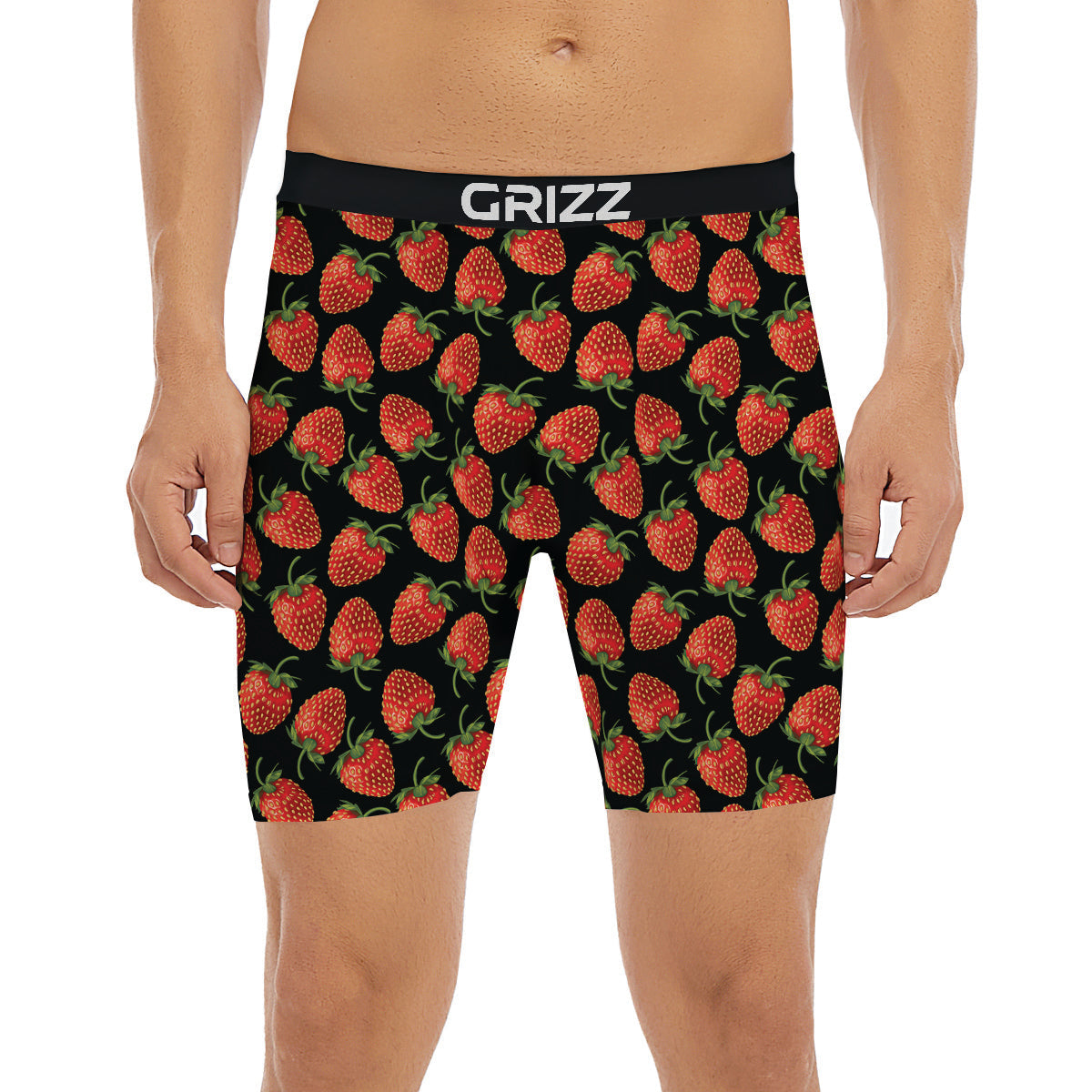 Ripe Strawberries Print Pattern Boxer Briefs-grizzshop