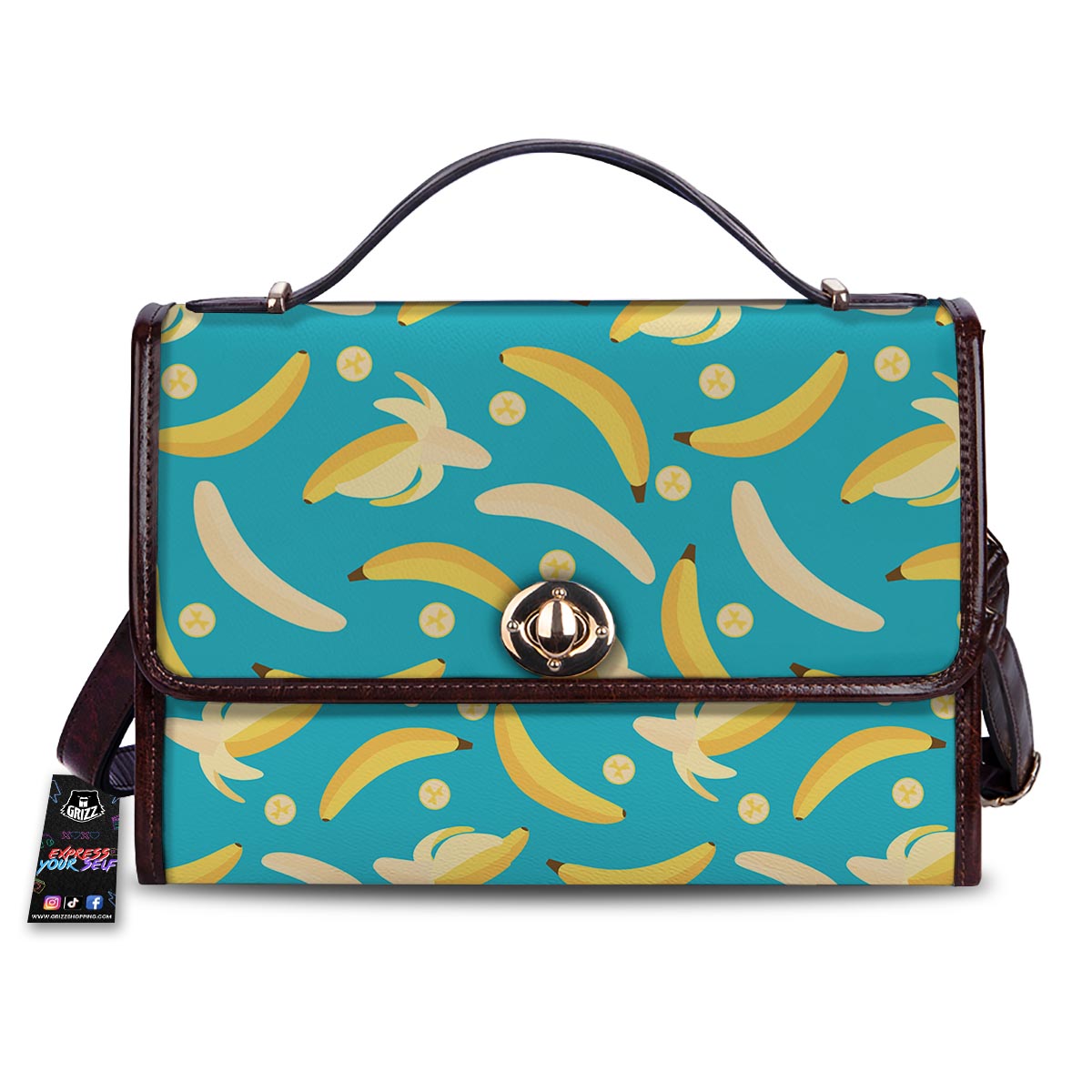 Ripe Banana Print Pattern Women's Satchel Bag