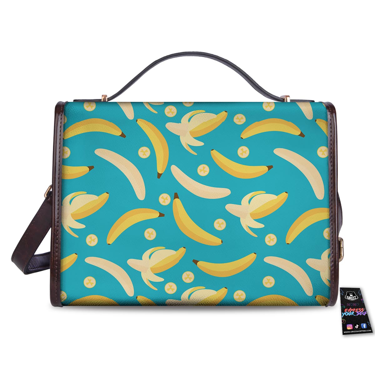 Ripe Banana Print Pattern Women's Satchel Bag