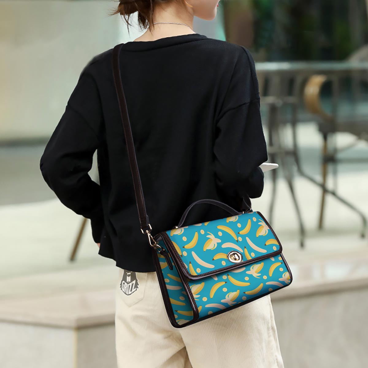 Ripe Banana Print Pattern Women's Satchel Bag
