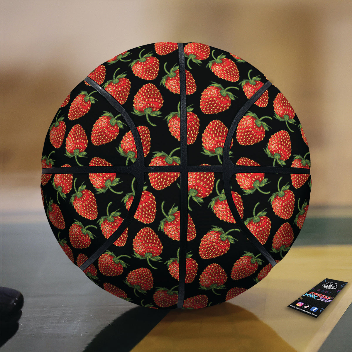 Ripe Strawberries Print Pattern Basketball