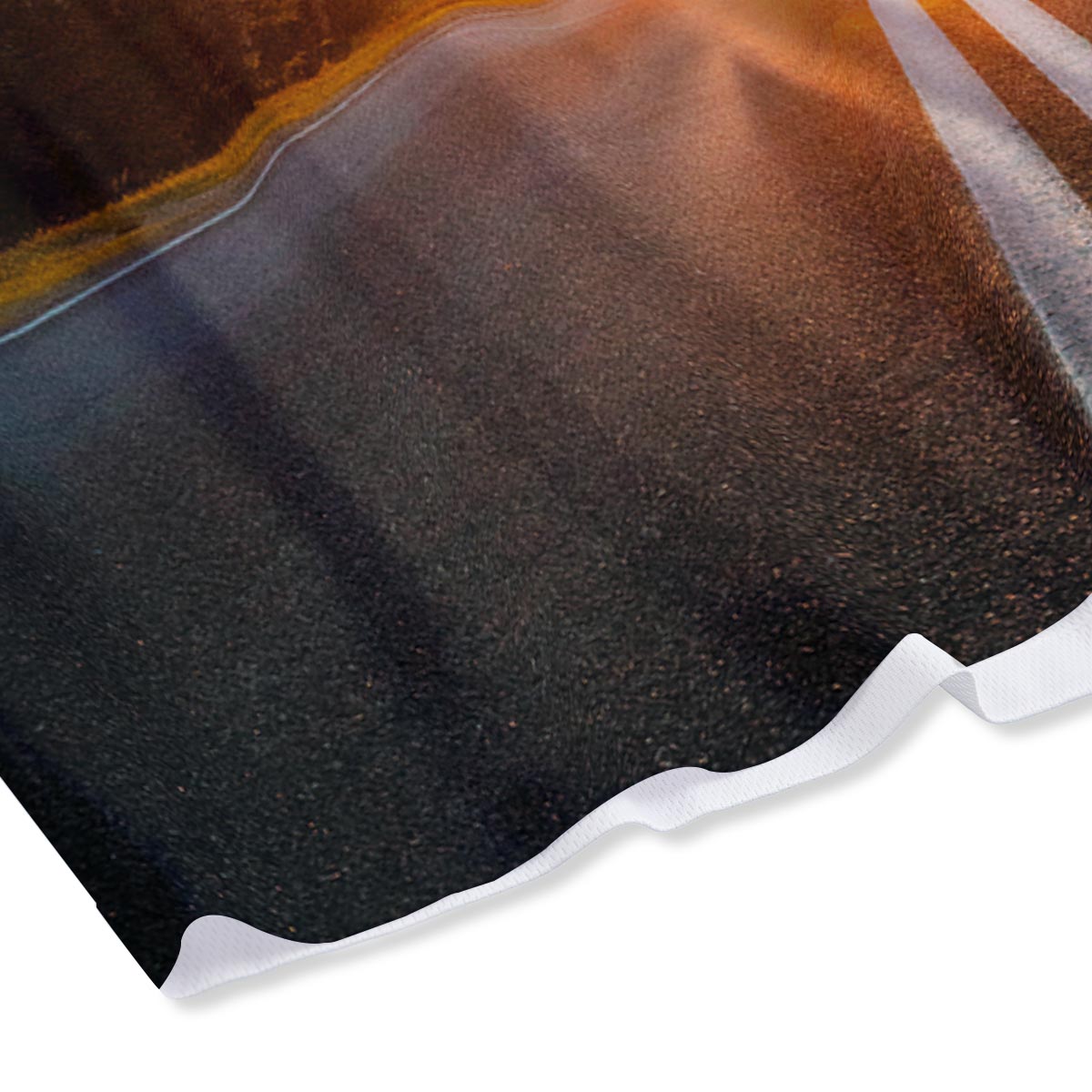 Road Sunrise Print Mesh Shorts