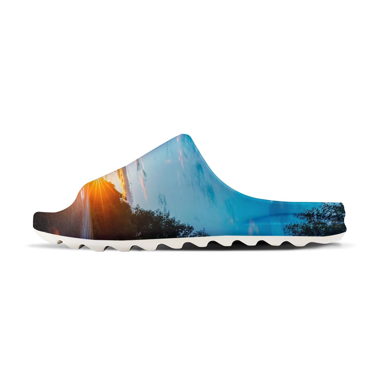 Road Sunrise Print Sandals-grizzshop
