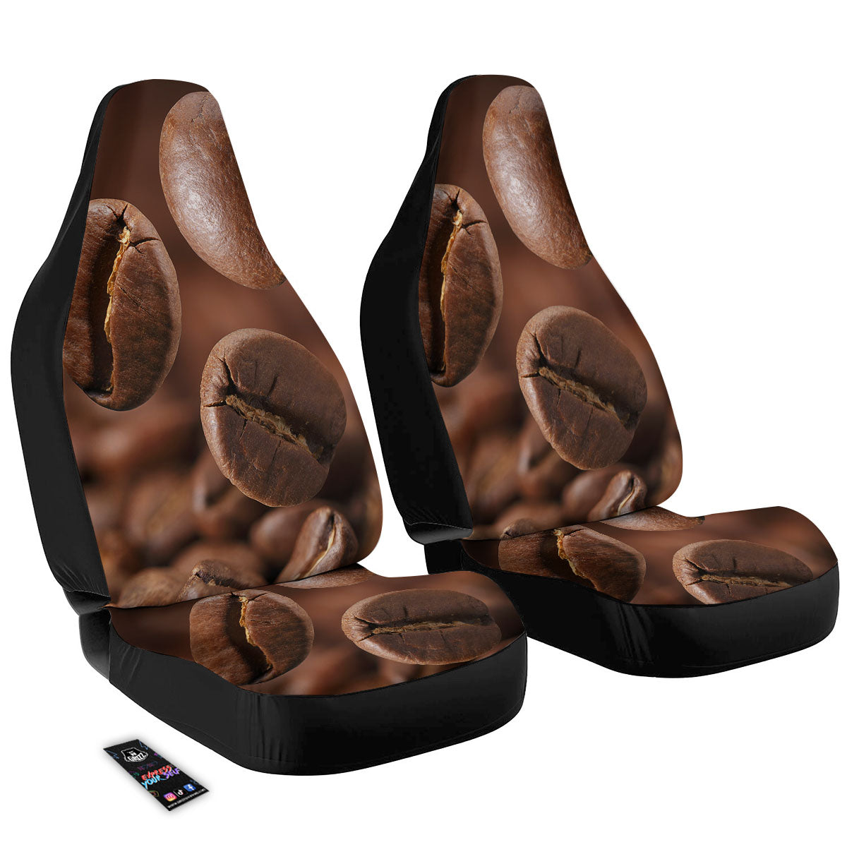 Roasted Coffee Bean Print Car Seat Covers-grizzshop