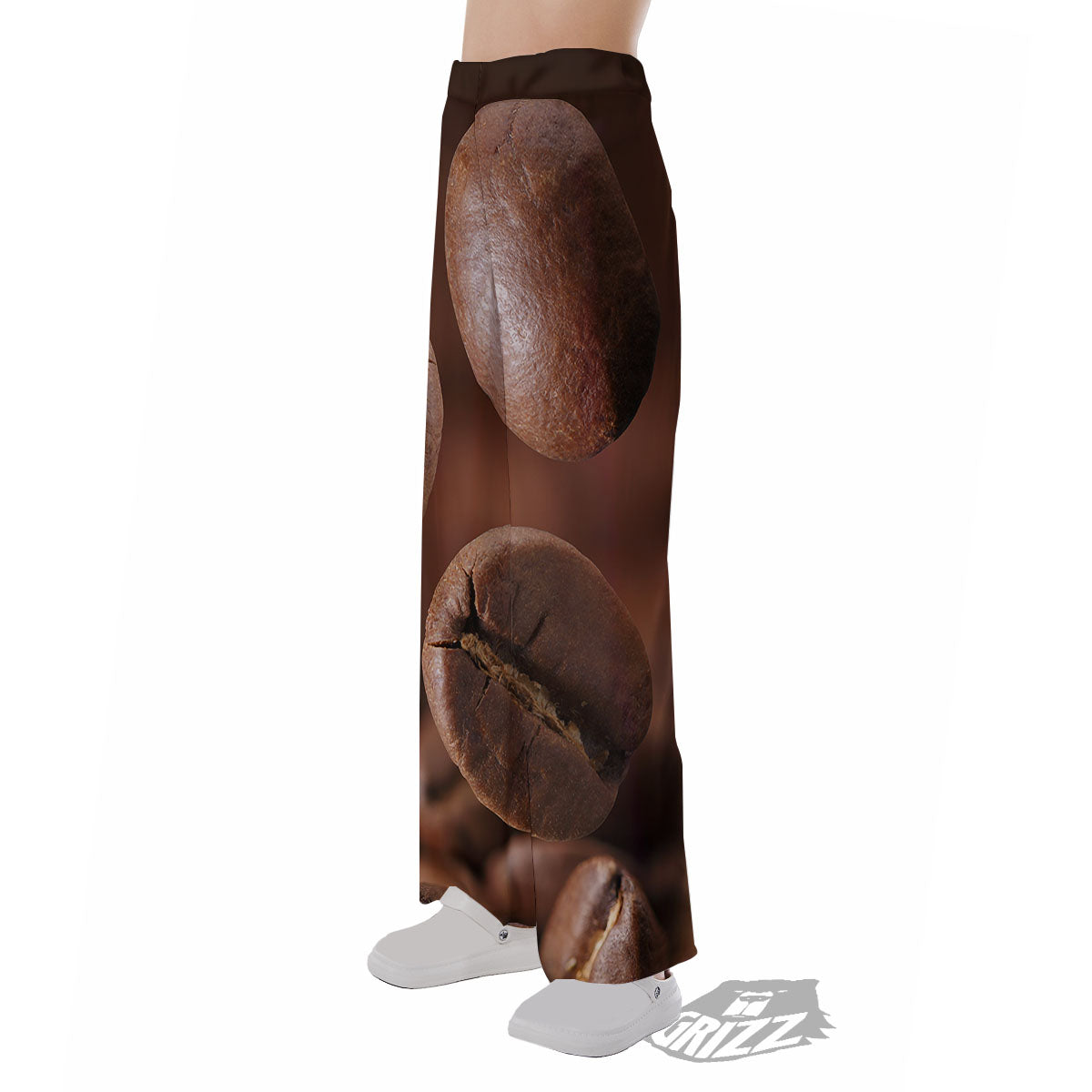 Roasted Coffee Bean Print Pajama Pants-grizzshop