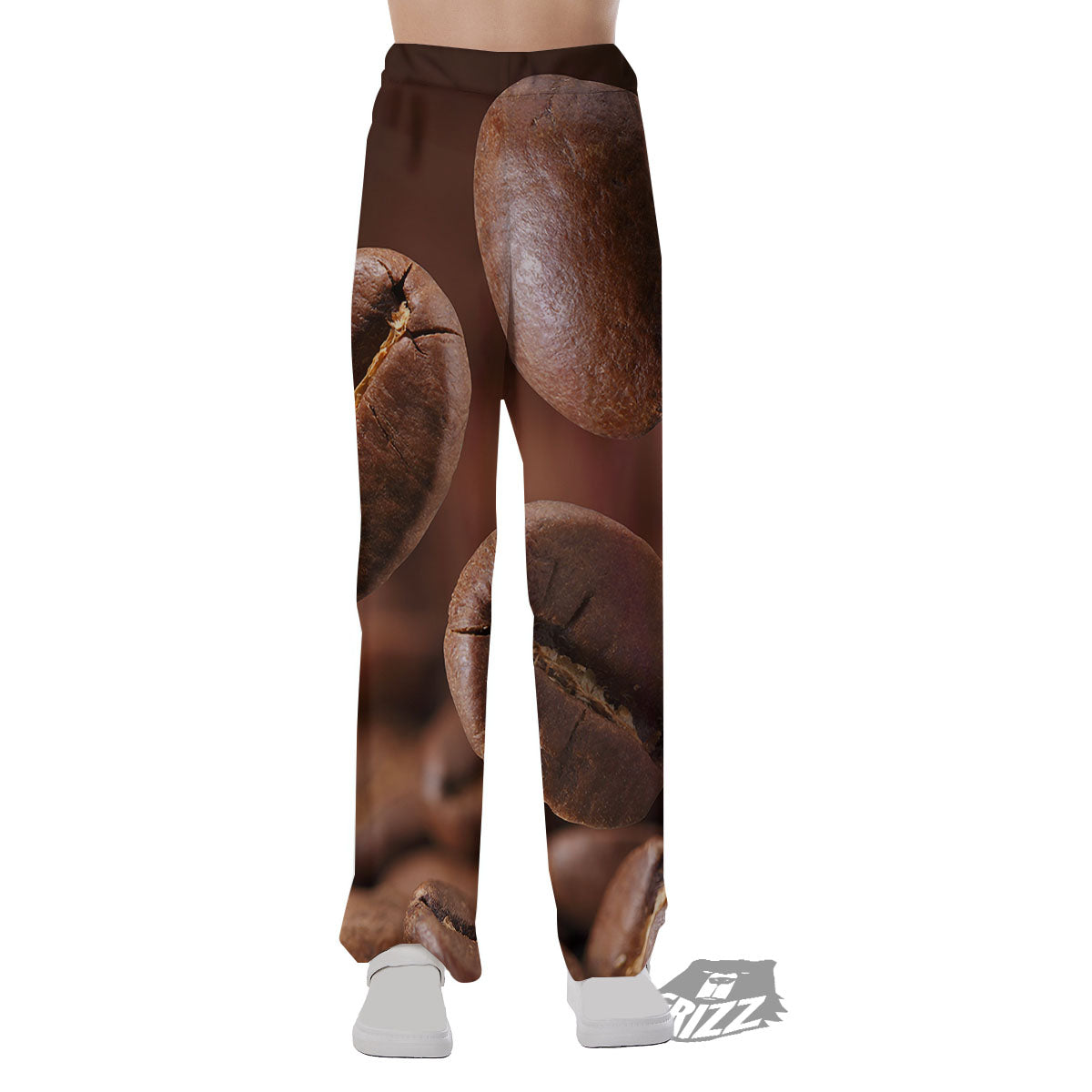 Roasted Coffee Bean Print Pajama Pants-grizzshop