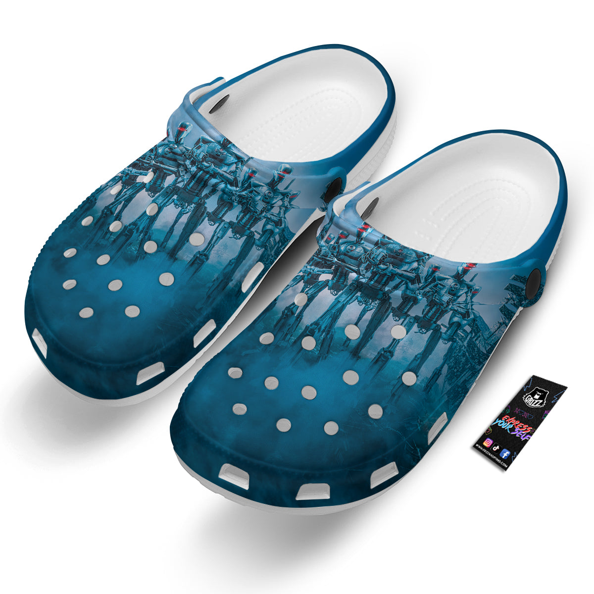 Robot Army Print Clog-grizzshop