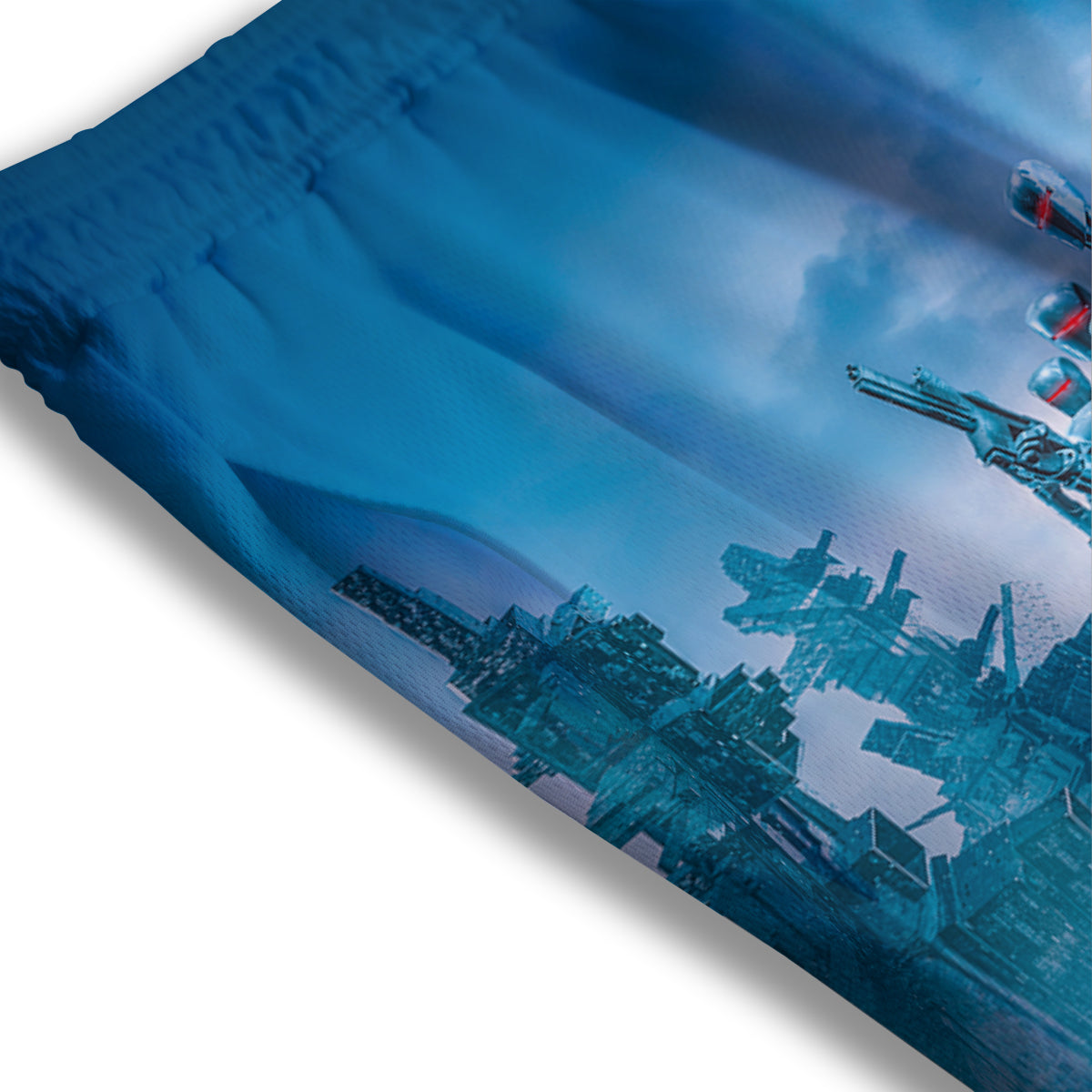 Robot Army Print Mesh Shorts-grizzshop