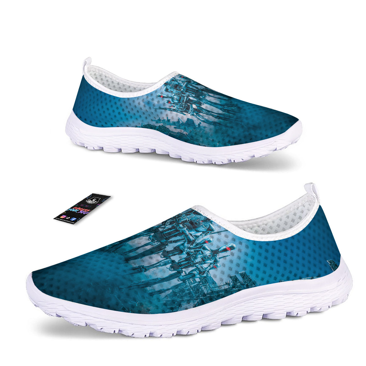 Robot Army Print Nurse Shoes-grizzshop