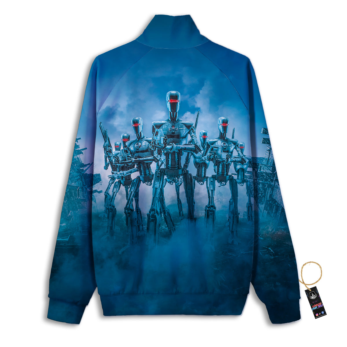 Robot Army Print Track Jacket-grizzshop
