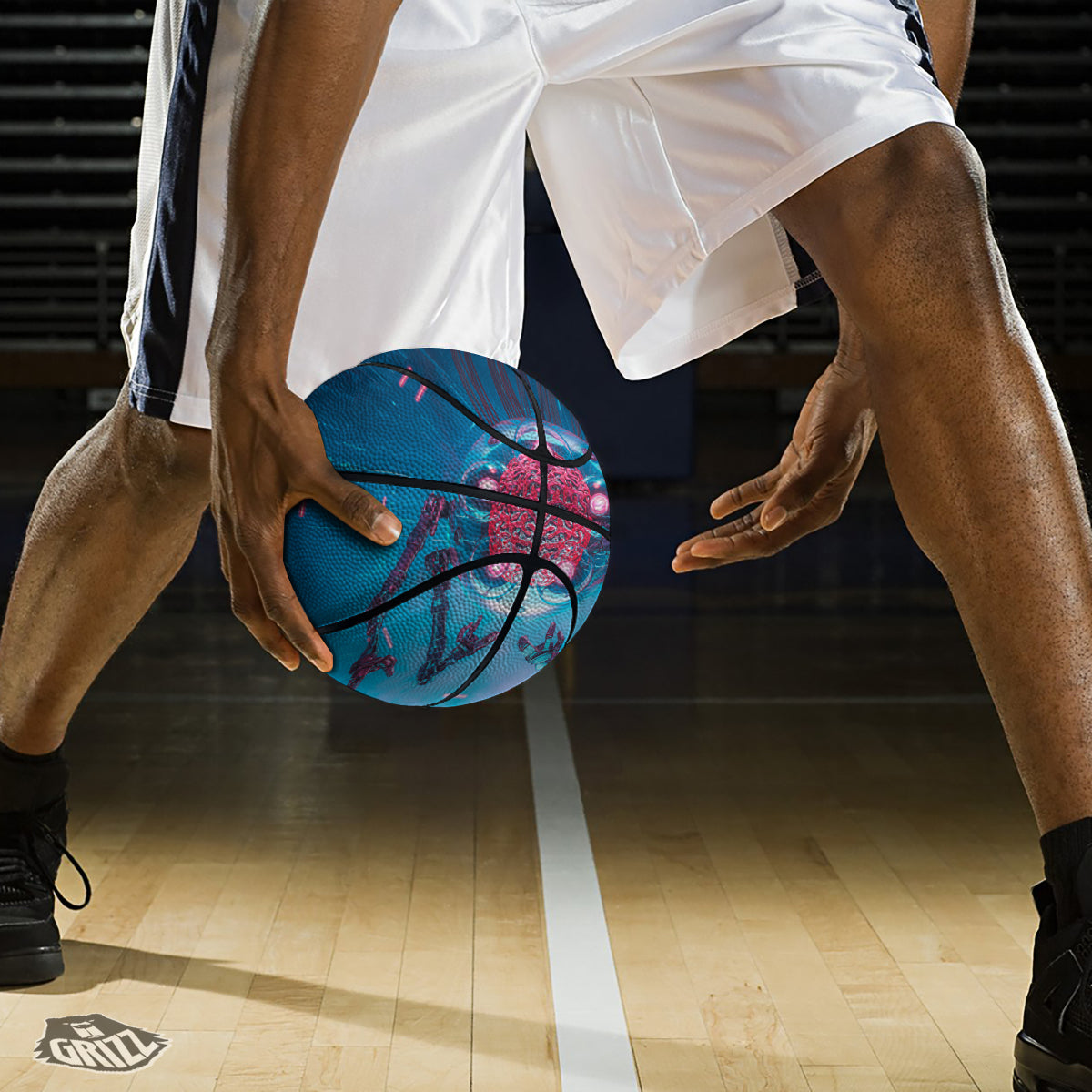 Robot Brain Machine Print Basketball-grizzshop