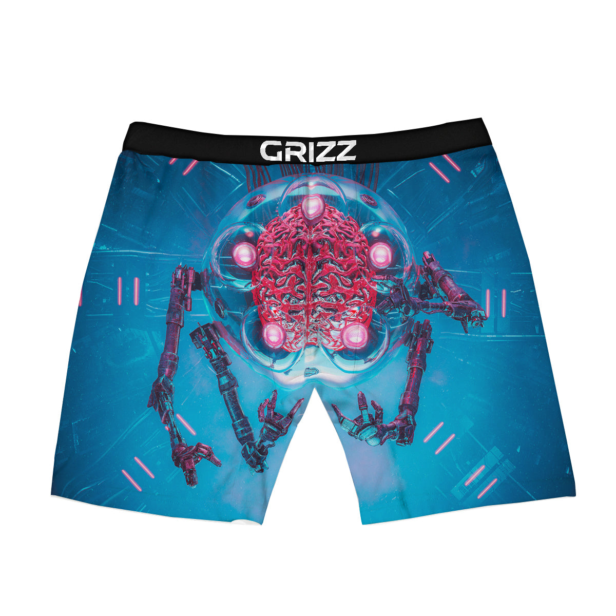 Robot Brain Machine Print Boxer Briefs-grizzshop