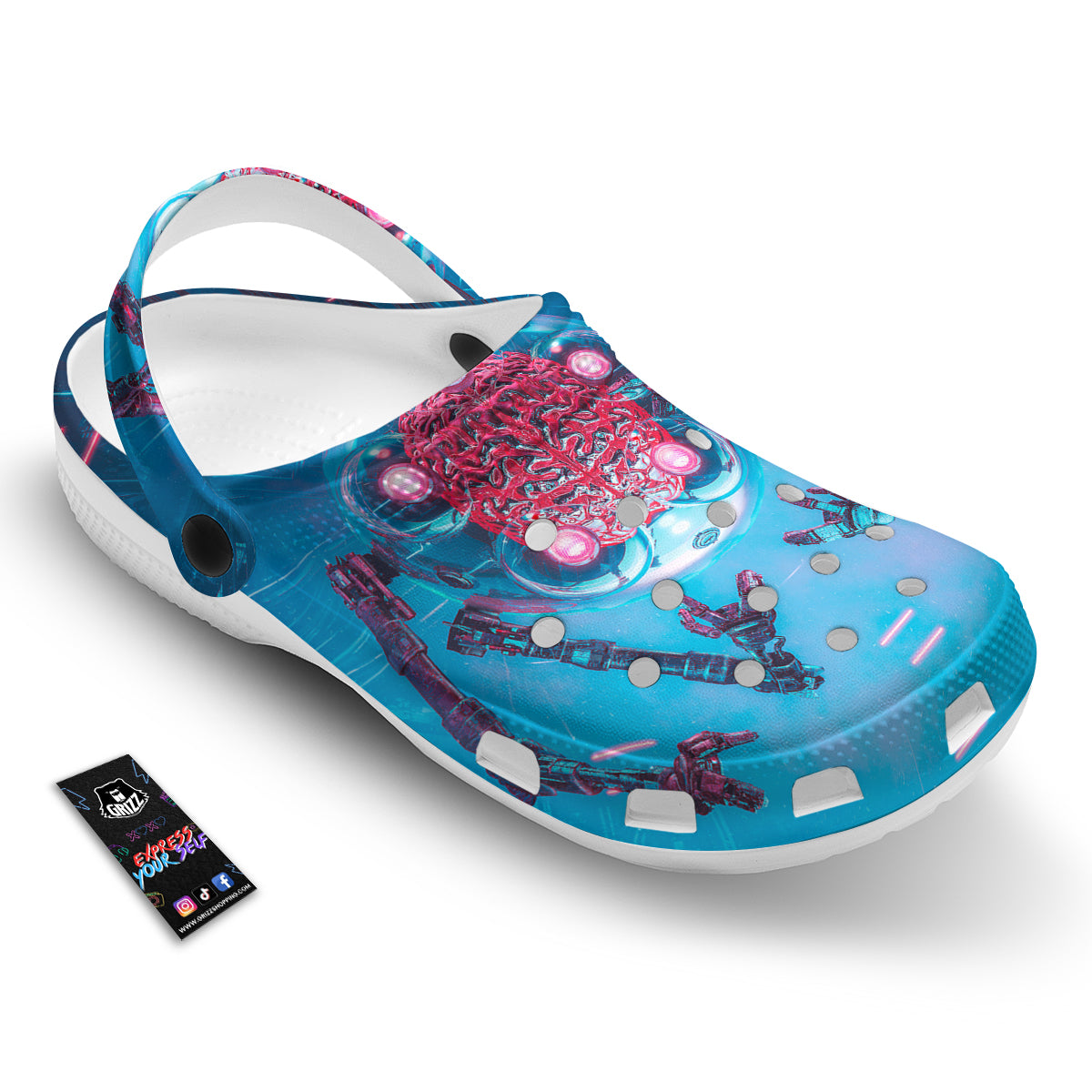 Robot Brain Machine Print Clog-grizzshop