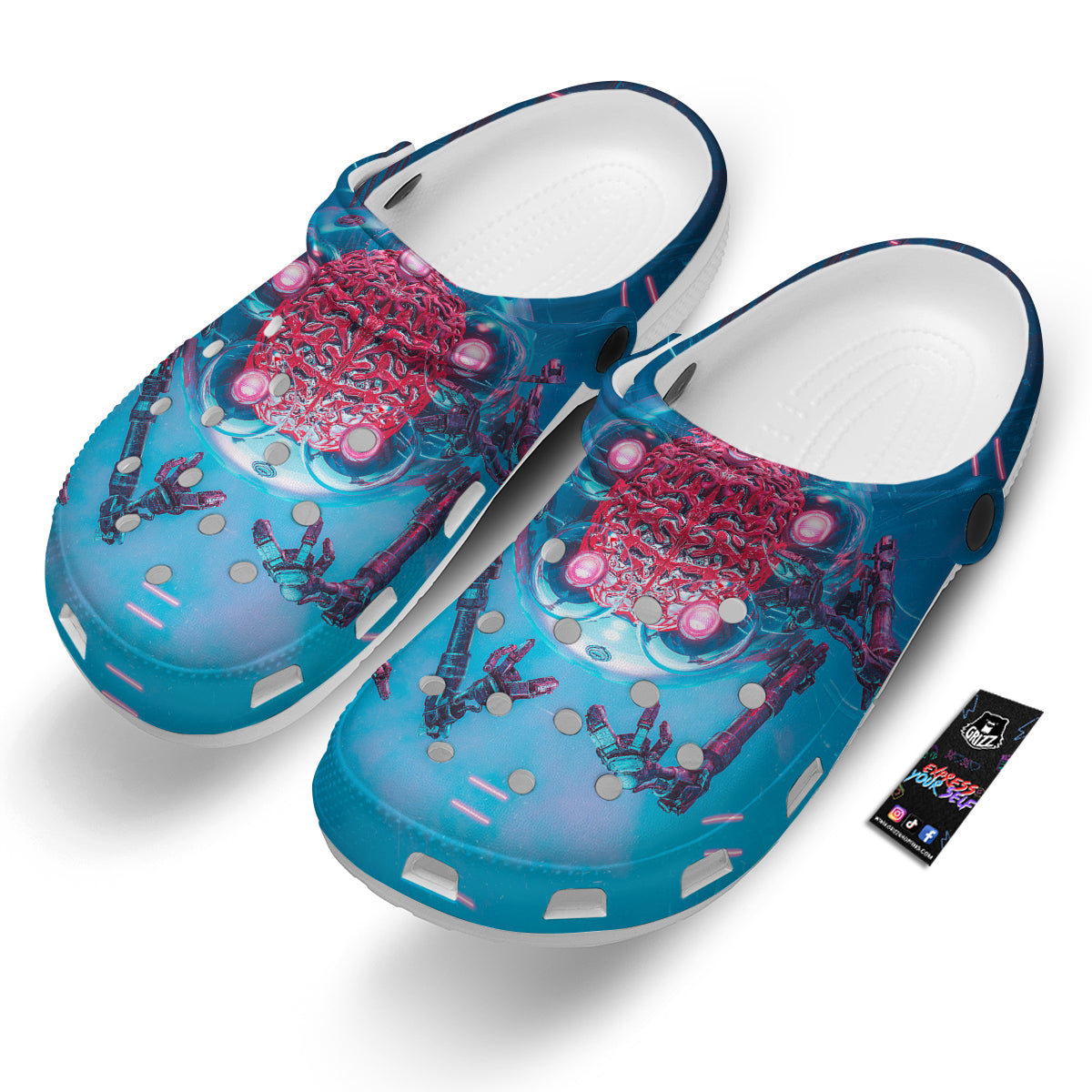 Robot Brain Machine Print Clog-grizzshop