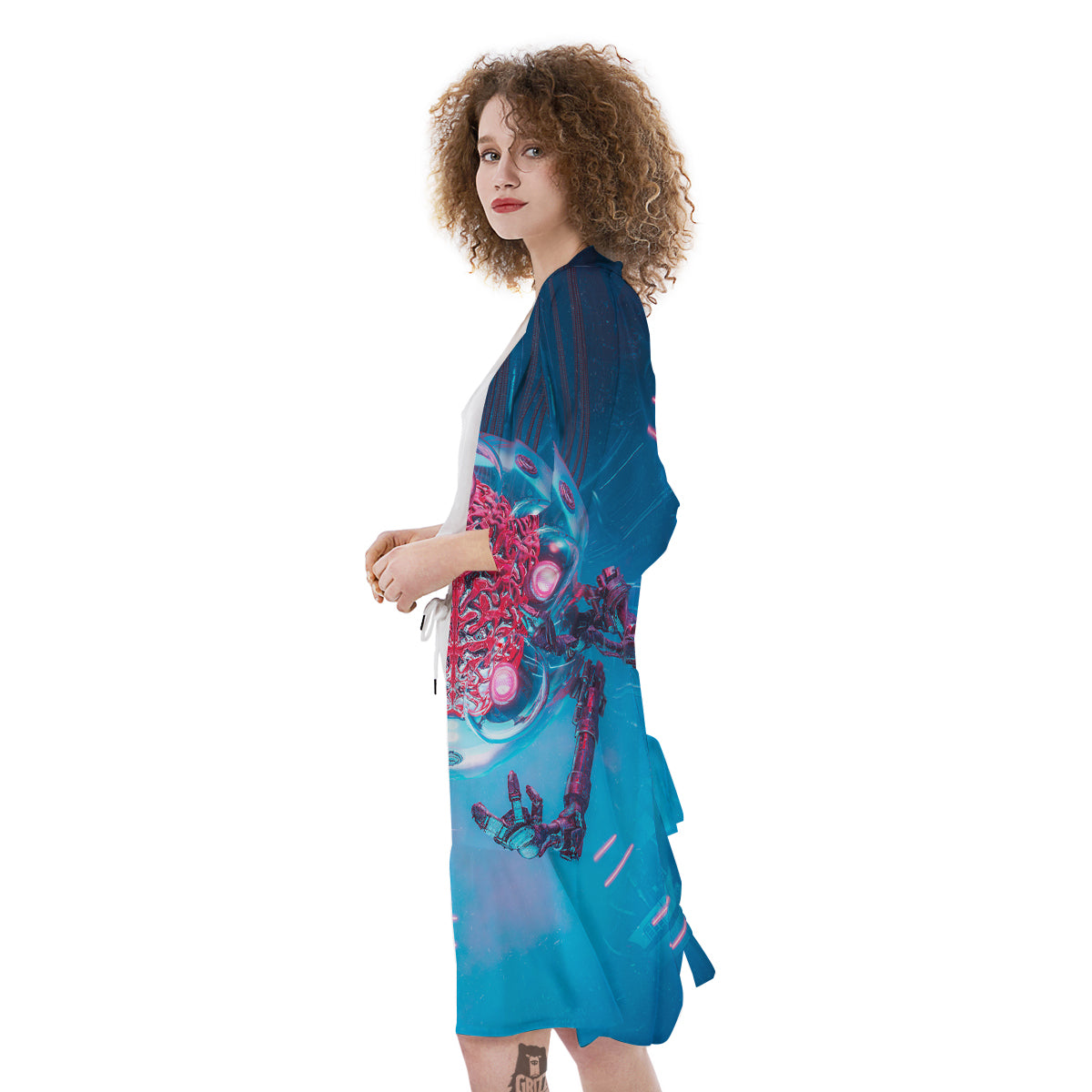 Robot Brain Machine Print Kimono-grizzshop