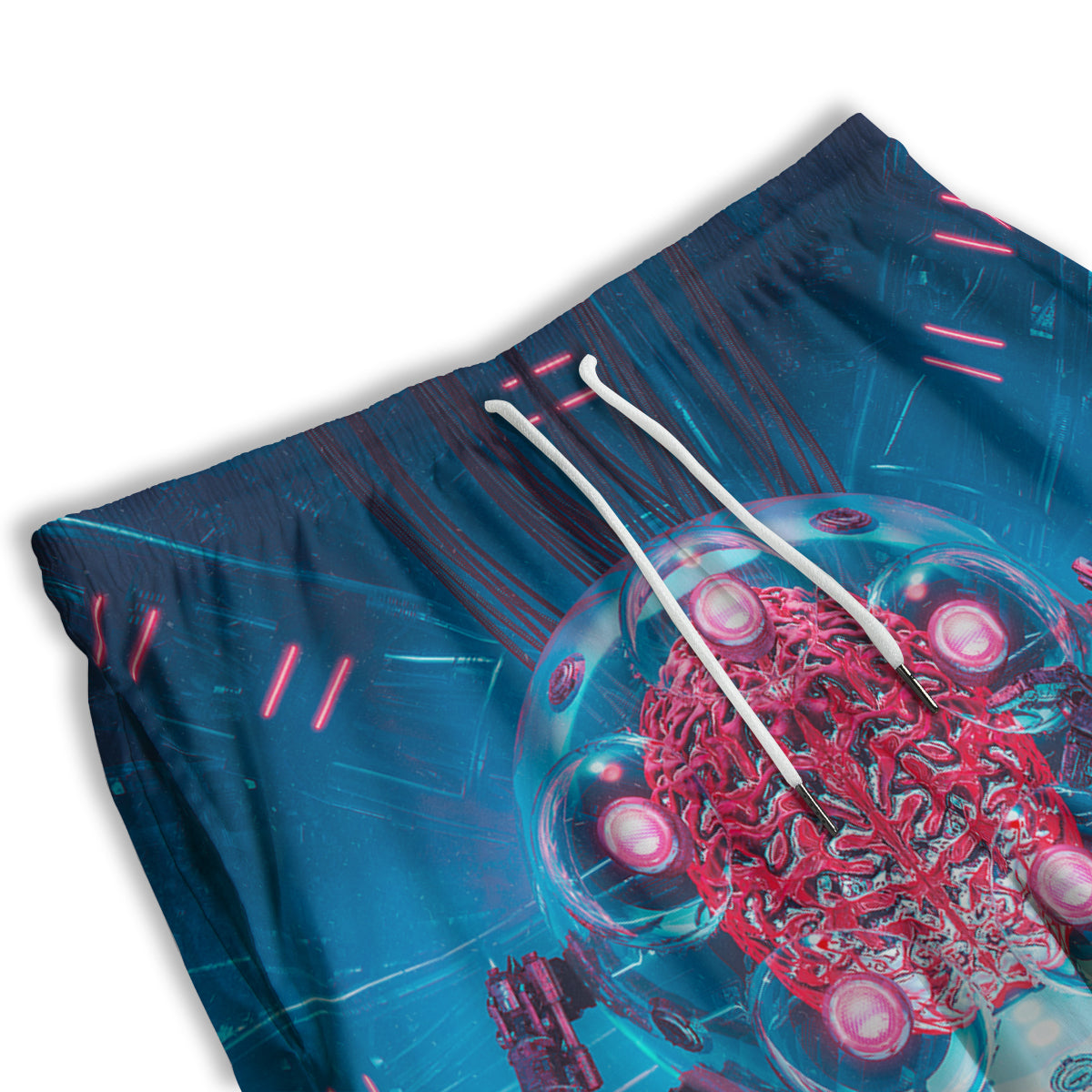 Robot Brain Machine Print Men's Athletic Shorts