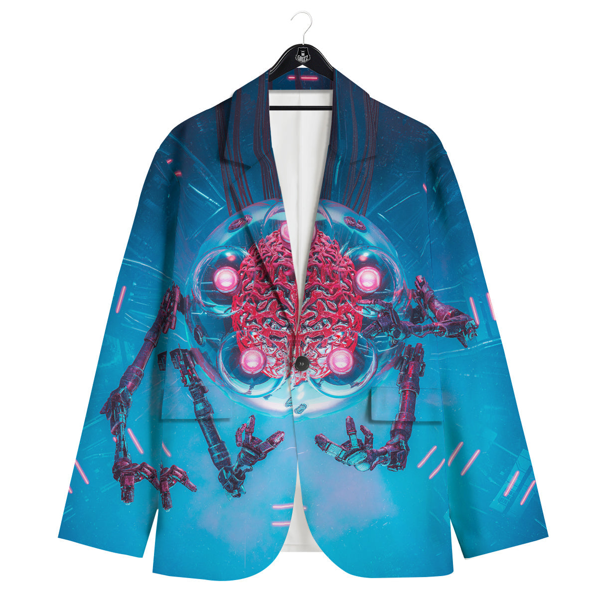 Robot Brain Machine Print Men's Sport Coat-grizzshop