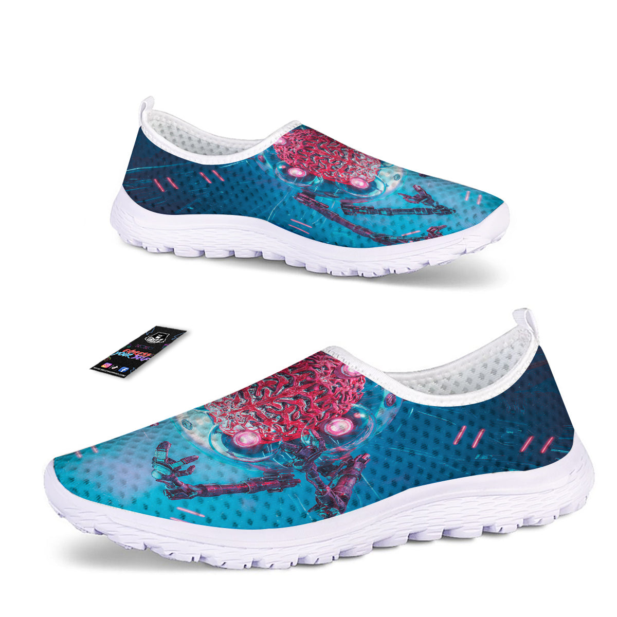 Robot Brain Machine Print Nurse Shoes-grizzshop