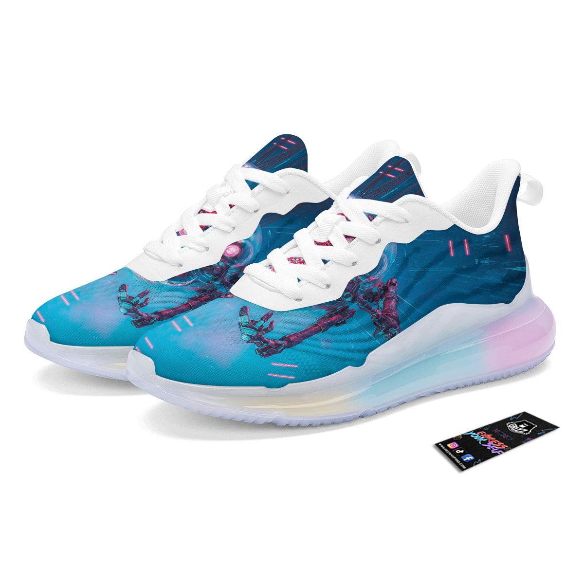 Robot Brain Machine Print Running Sneakers-grizzshop