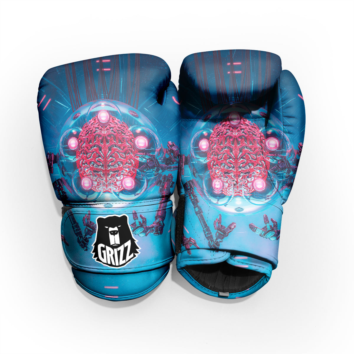 Robot Brain Machine Print Pro Boxing Glove