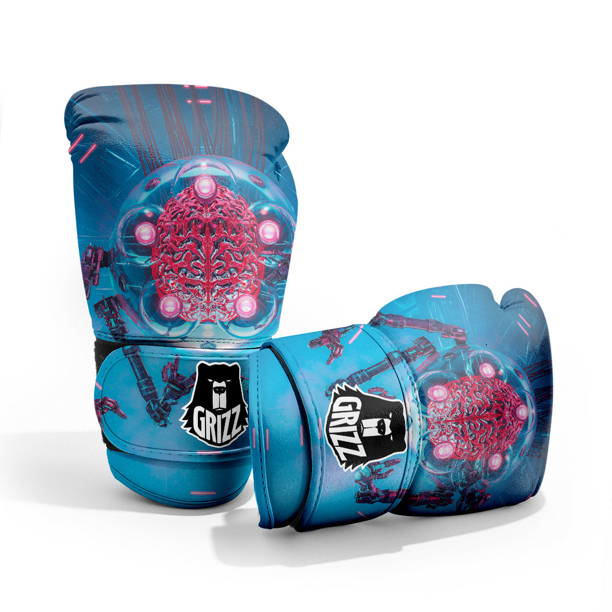 Robot Brain Machine Print Pro Boxing Glove