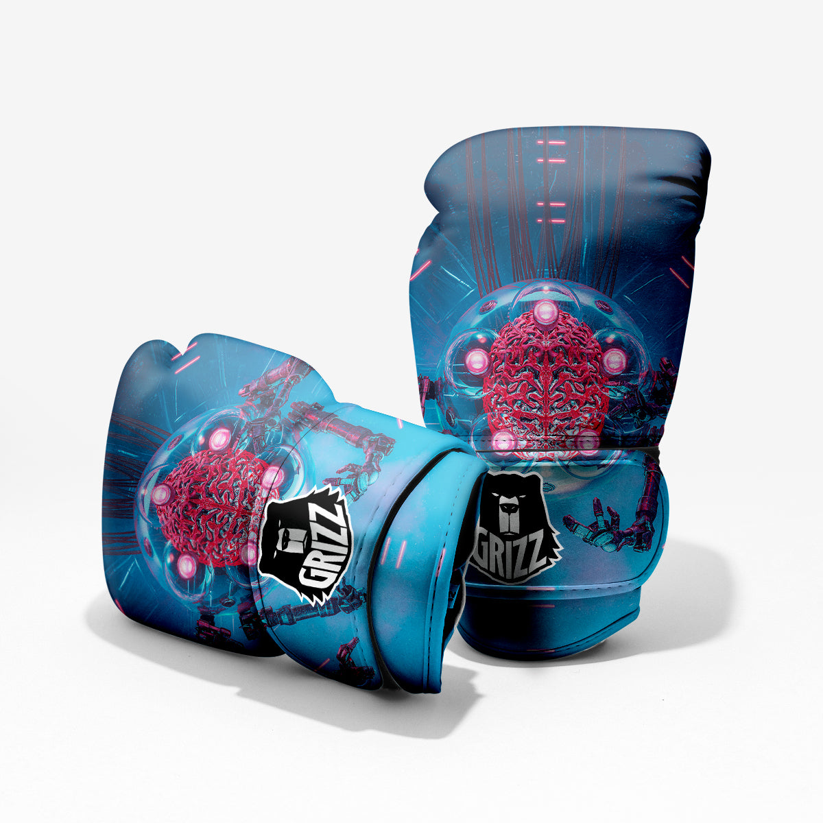 Robot Brain Machine Print Pro Boxing Glove