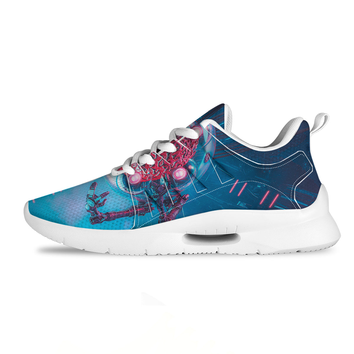 Robot Brain Machine Print Tennis Shoes-grizzshop