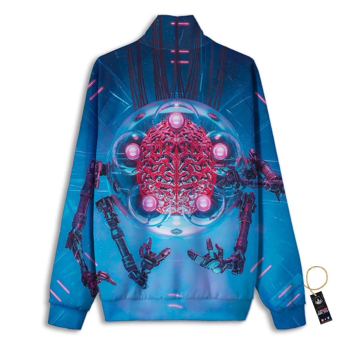 Robot Brain Machine Print Track Jacket-grizzshop