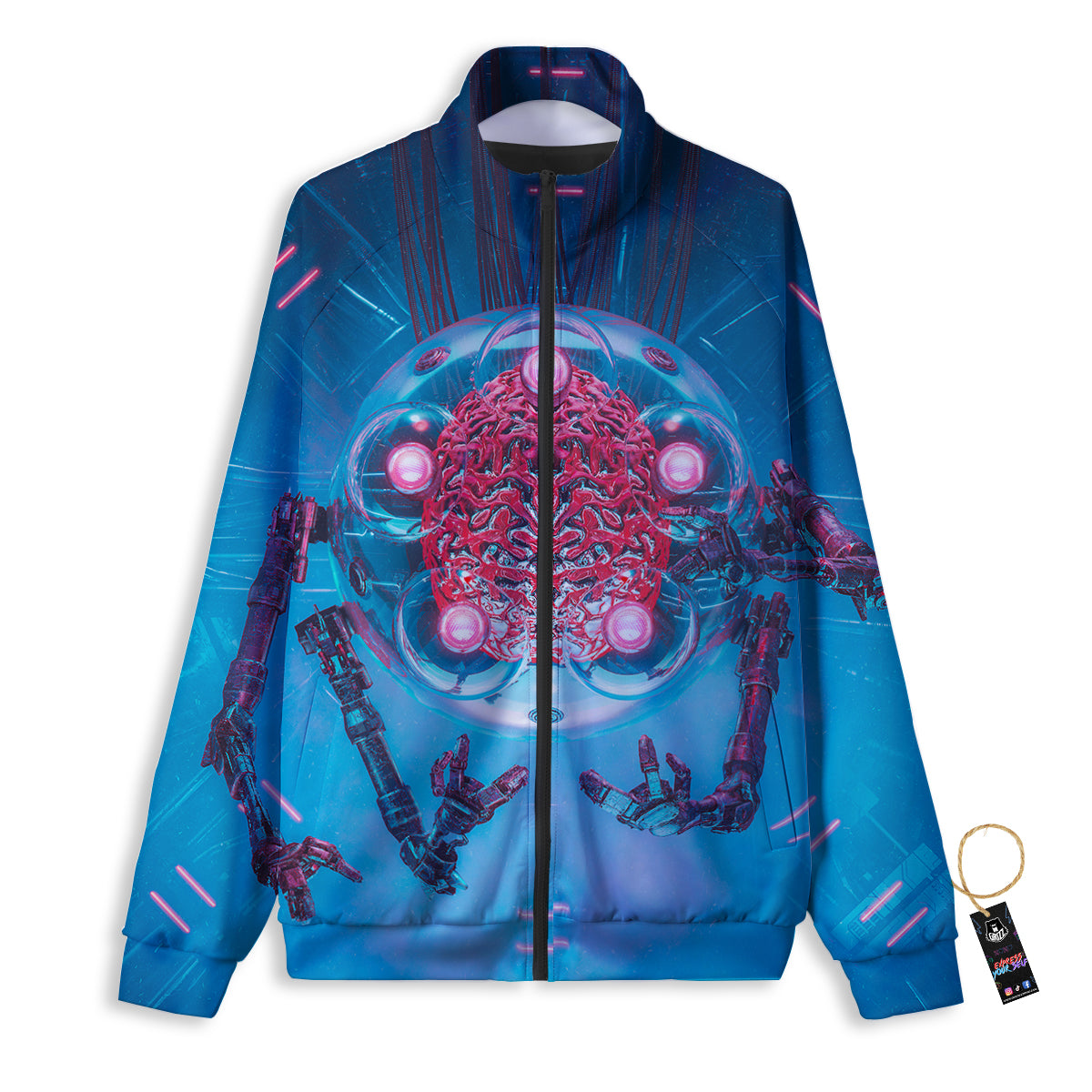 Robot Brain Machine Print Track Jacket-grizzshop