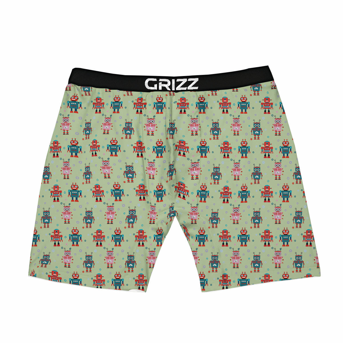 Robot Colorful Print Pattern Boxer Briefs-grizzshop