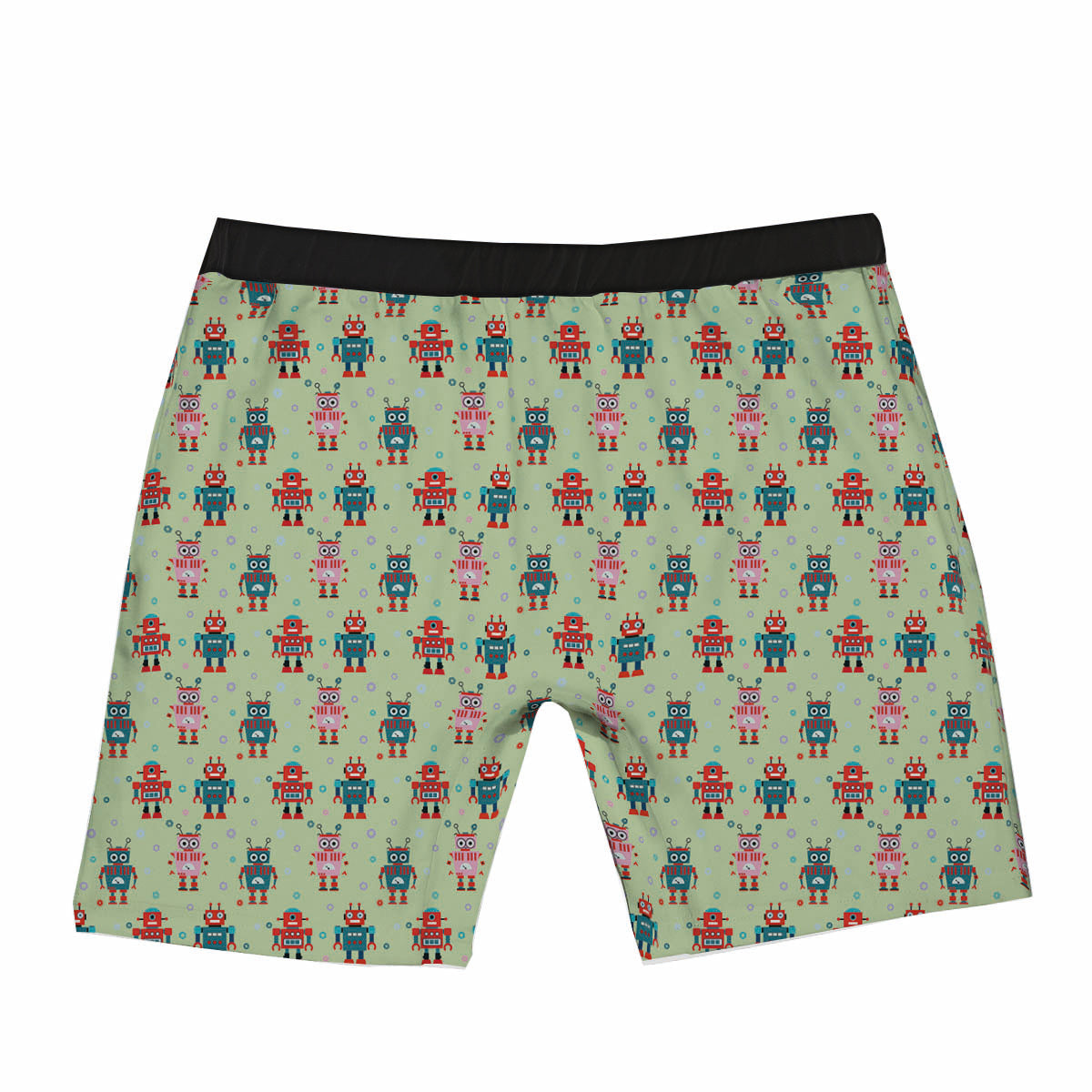 Robot Colorful Print Pattern Boxer Briefs-grizzshop