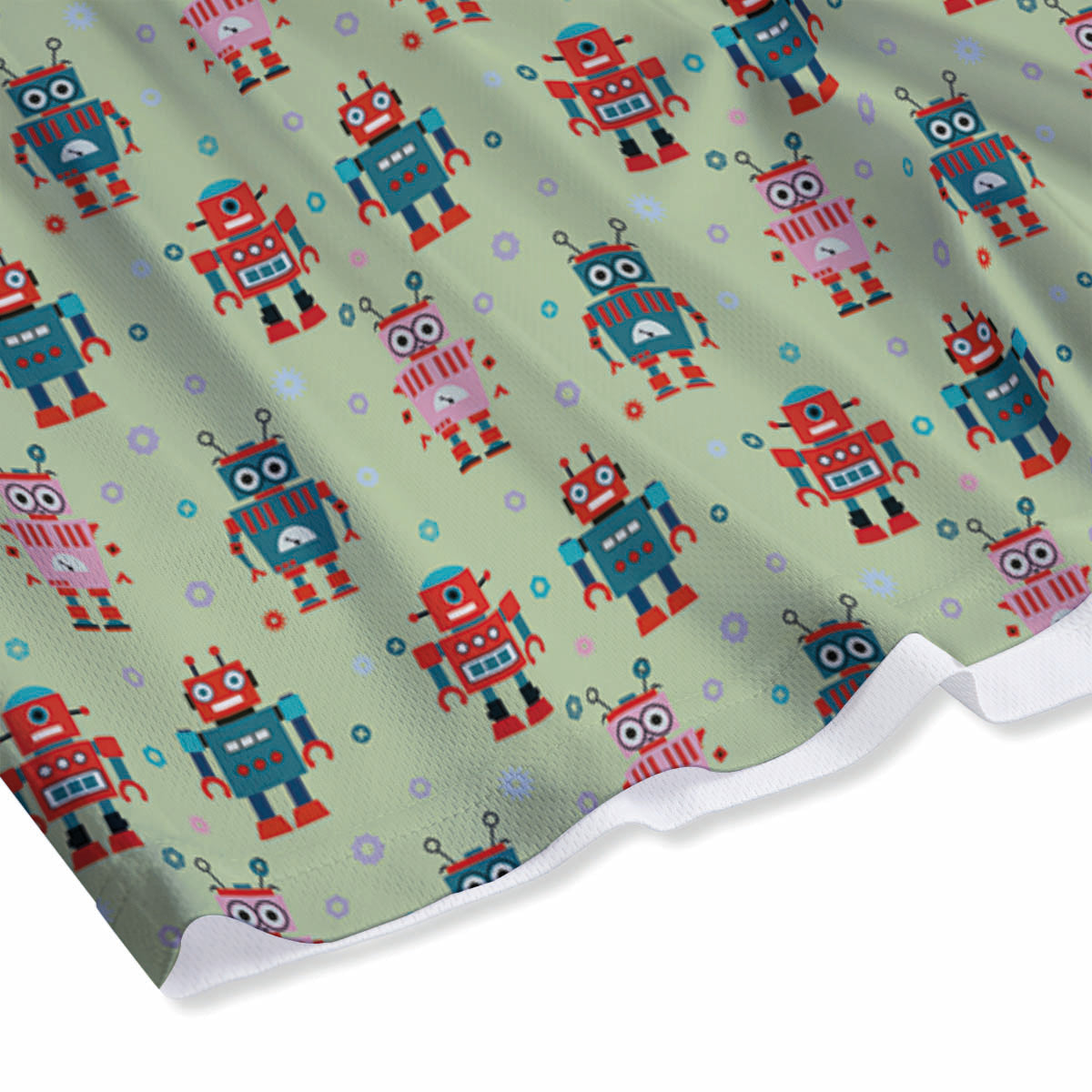 Robot Colorful Print Pattern Mesh Shorts-grizzshop