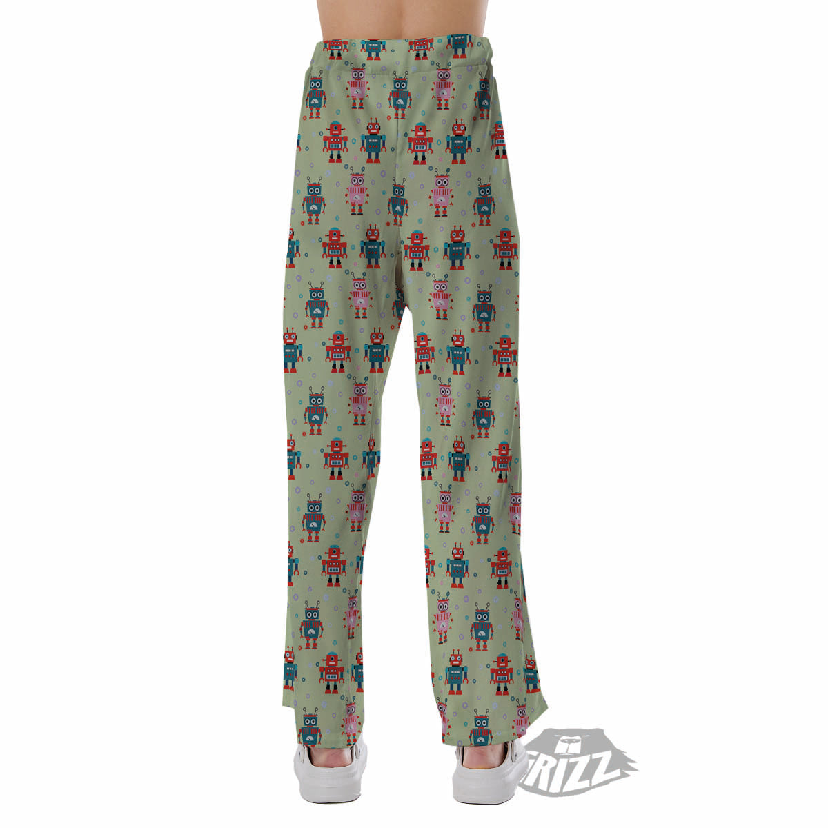 Robot Colorful Print Pattern Pajama Pants-grizzshop