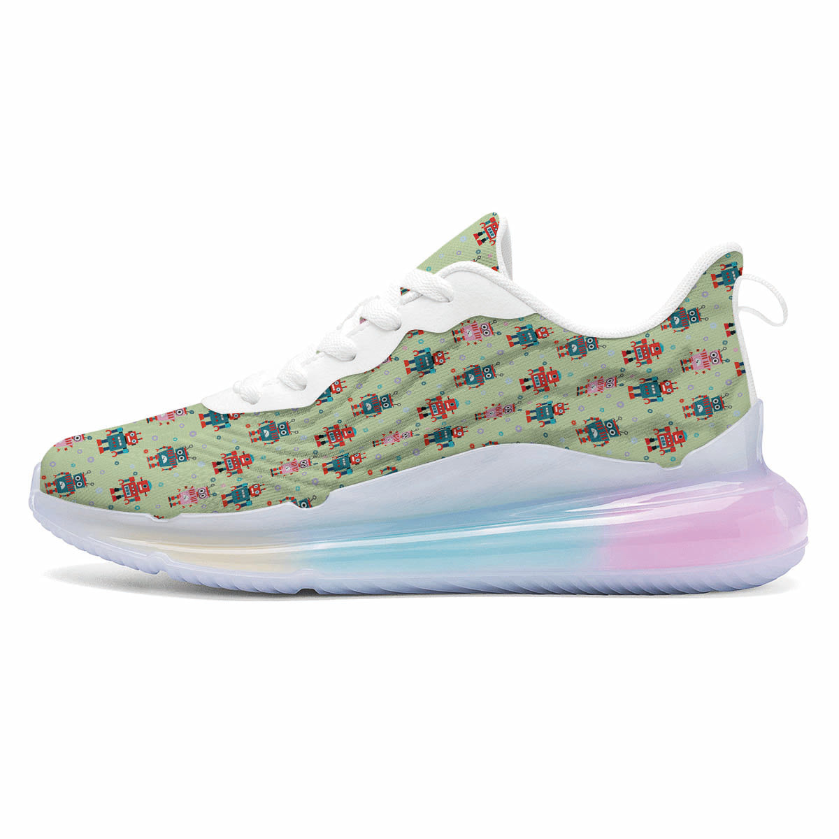 Robot Colorful Print Pattern Running Sneakers-grizzshop