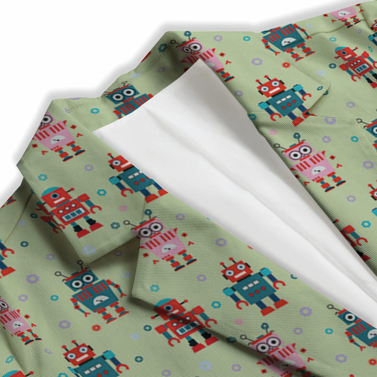Robot Colorful Print Pattern Women's Blazer-grizzshop
