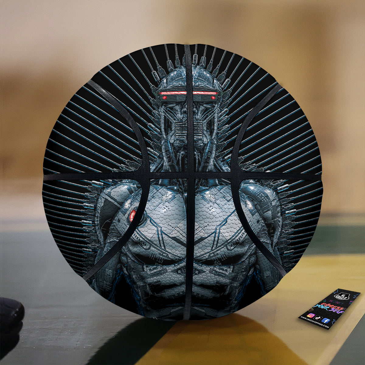 Robot Connection Print Basketball-grizzshop
