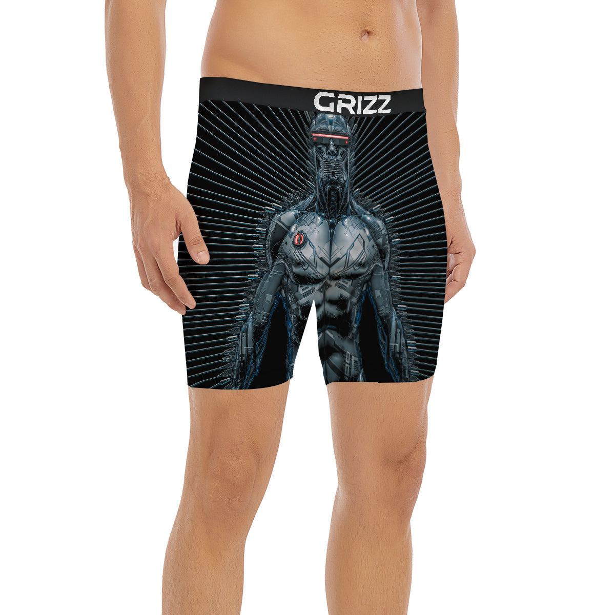 Robot Connection Print Boxer Briefs-grizzshop