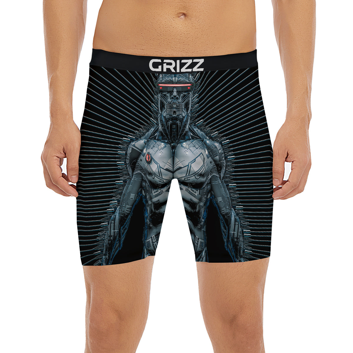 Robot Connection Print Boxer Briefs-grizzshop