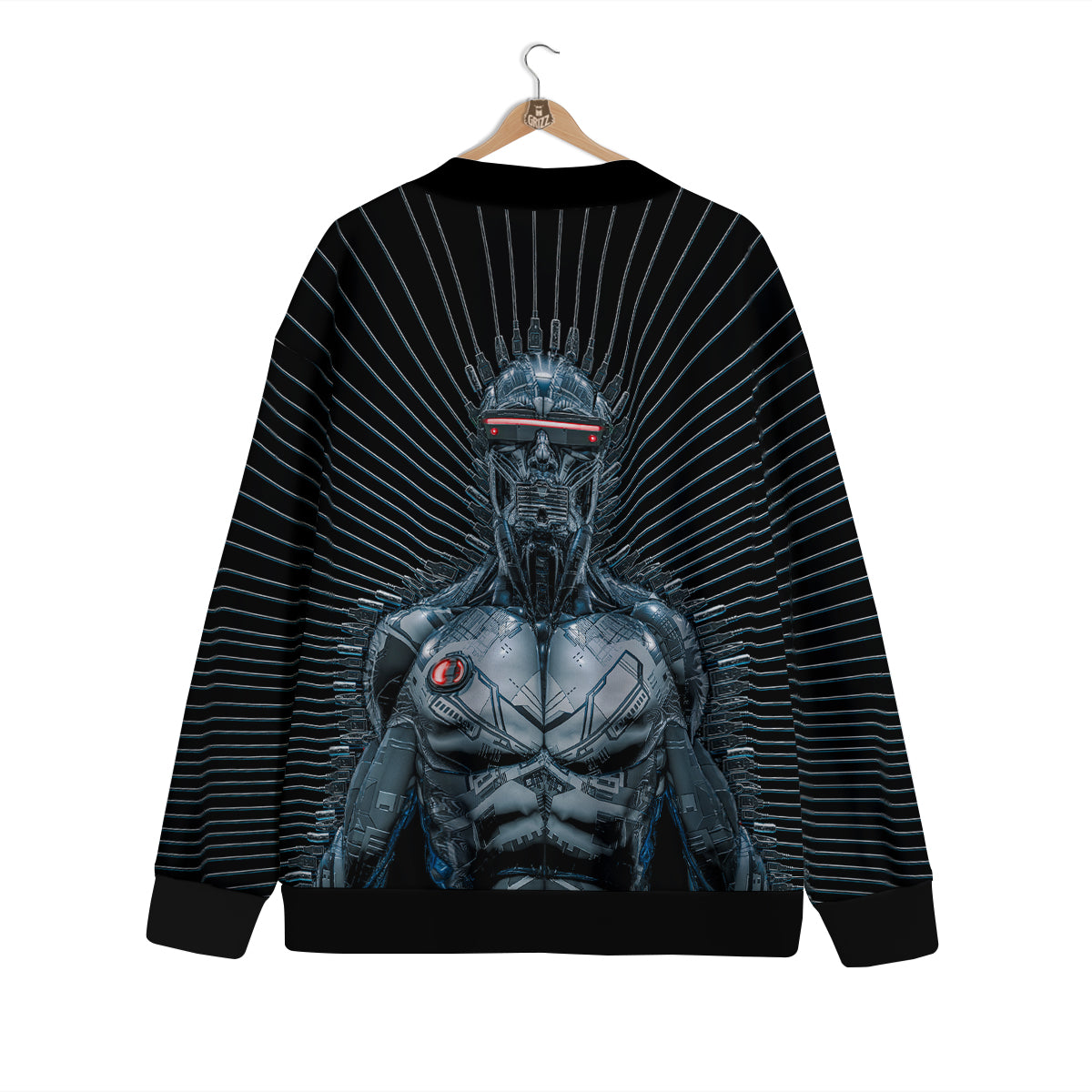 Robot Connection Print Cardigan-grizzshop