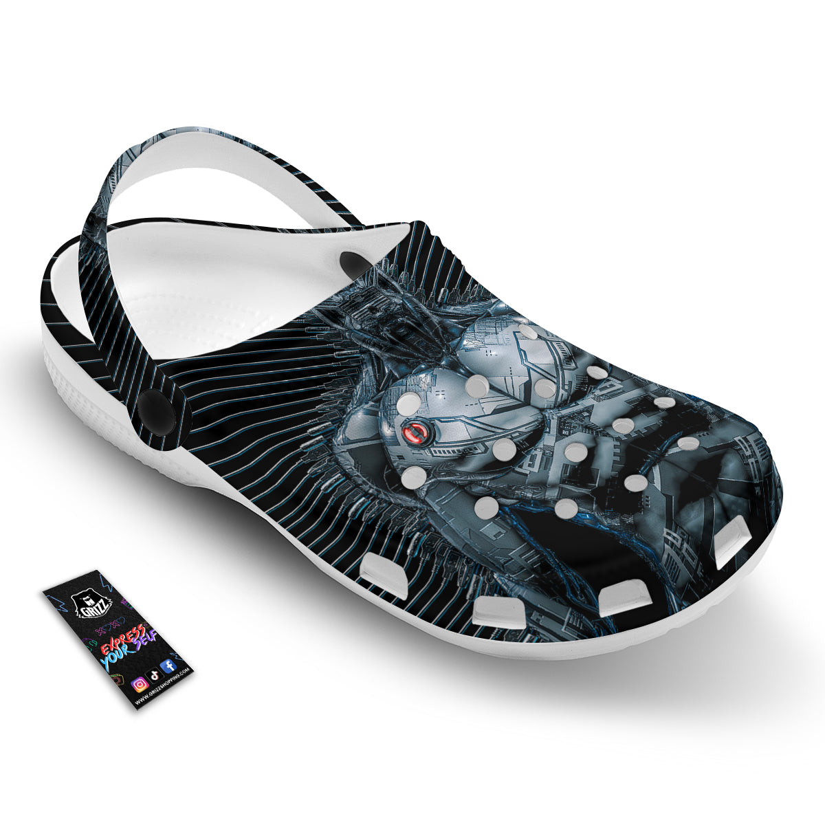 Robot Connection Print Clog-grizzshop