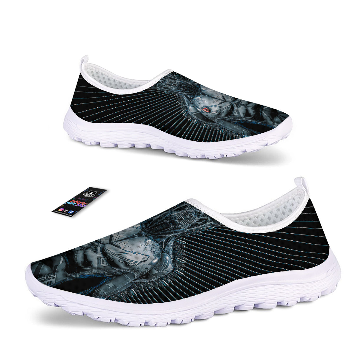 Robot Connection Print Nurse Shoes-grizzshop