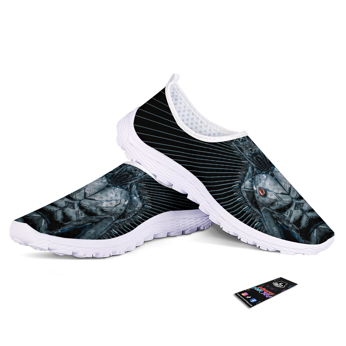 Robot Connection Print Nurse Shoes-grizzshop