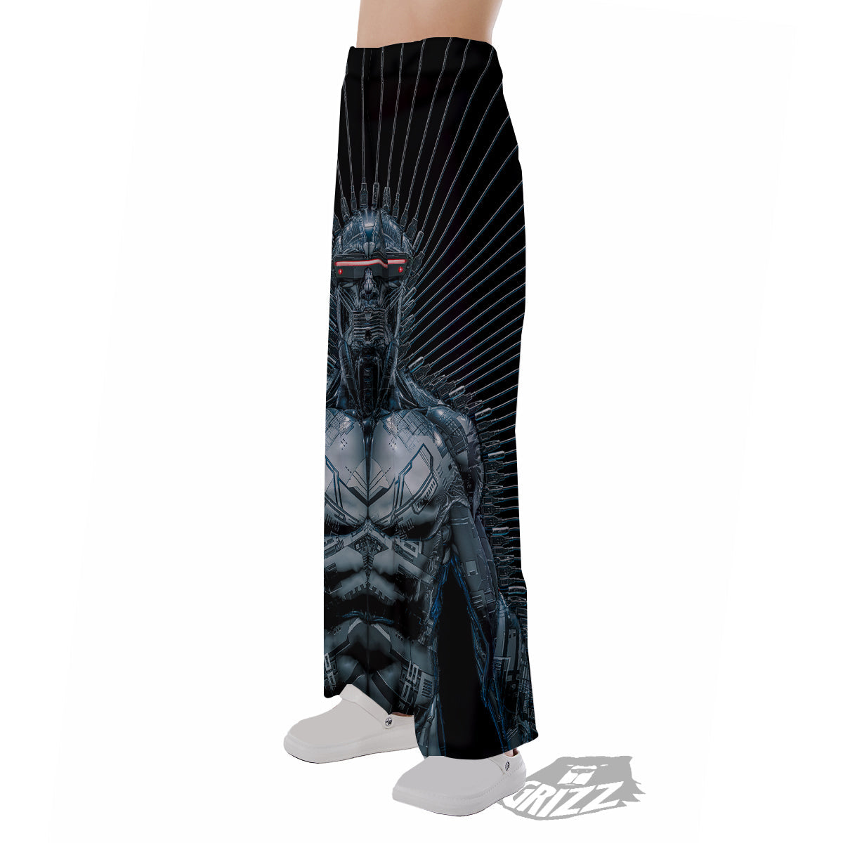 Robot Connection Print Pajama Pants-grizzshop