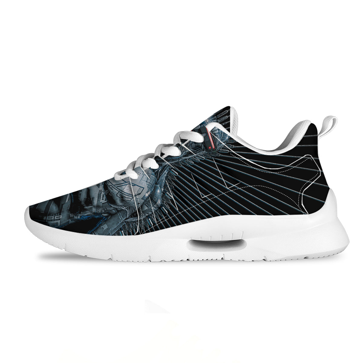Robot Connection Print Tennis Shoes-grizzshop