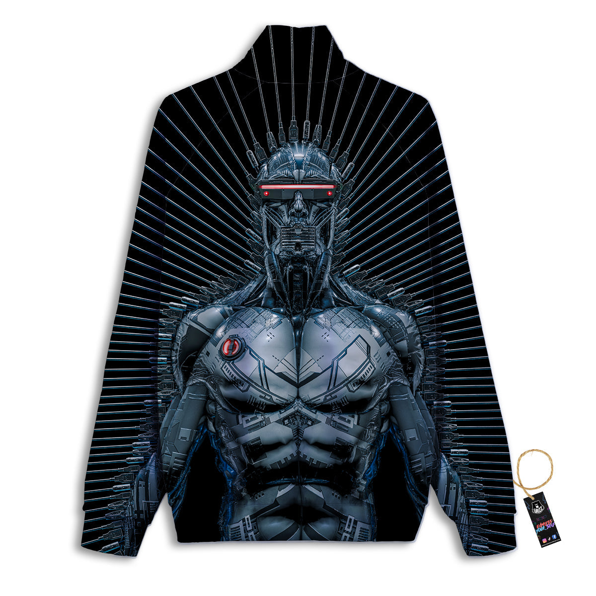 Robot Connection Print Track Jacket-grizzshop